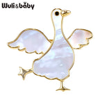 PENDRA Lovely White Goose Brooch