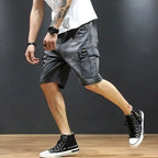 Summer Thin Multi-pocket Denim Shorts Men's Tooling Multi-pocket Loose Large-size Jorts Cargo Men's Clothing Pant for Man