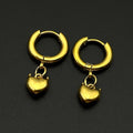 Devil Horn Heart Huggie Hoop Earrings Stainless Steel Dangle Love Charm Punk Y2K Unisex Sweet Cool Goth Ear Ring Jewelry Gifts