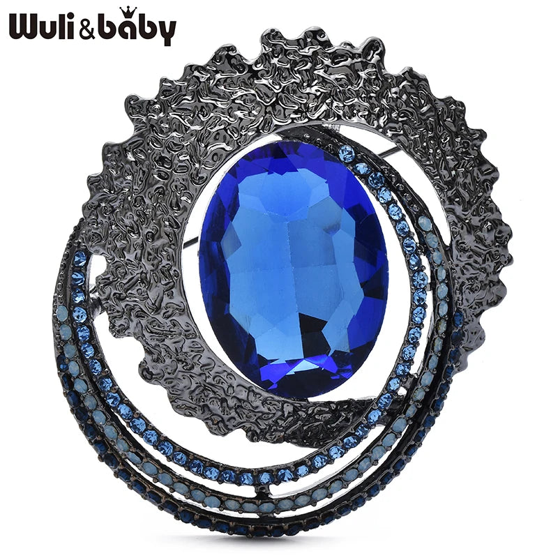 PENDRA Celestine4 Crystal Brooch