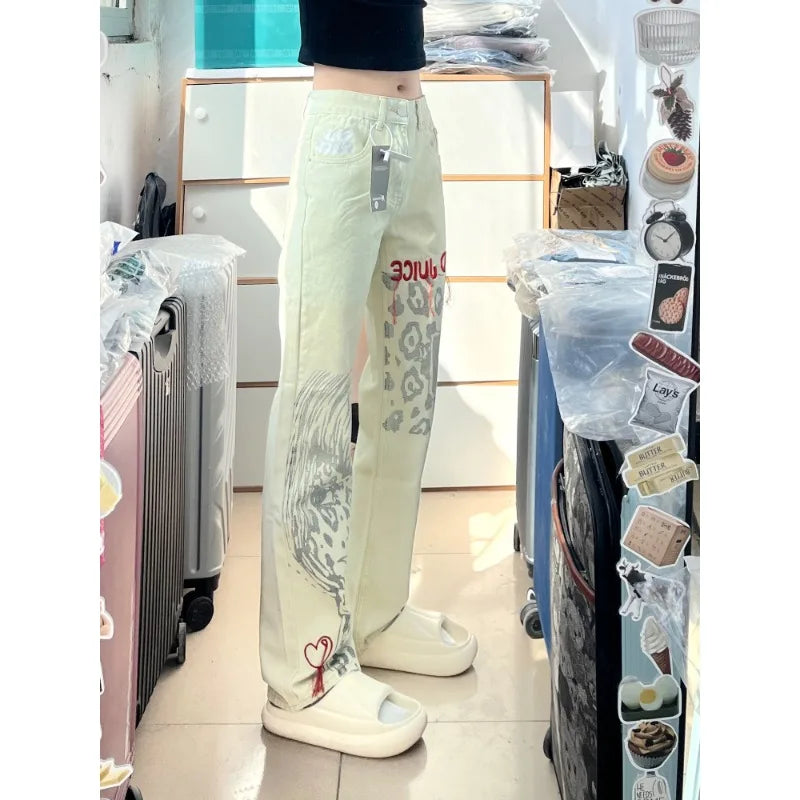 PENDRA Waist Embroidered Straight Trousers