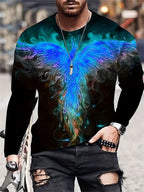 PENDRA Long Sleeve Dragon Print T-Shirt