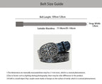 PENDRA Velaeva Leather Floral Buckle Western Belt