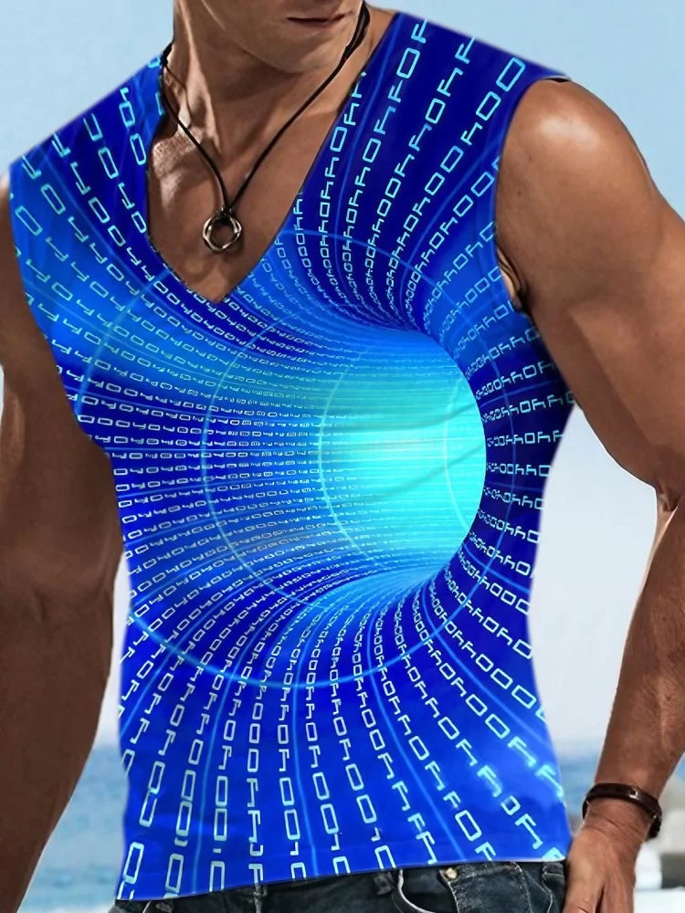 PENDRA Sleeveless Printed Tank V-neck Tank Top