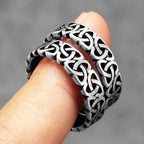 PENDRA Celtic Knot Rock Steel Ring