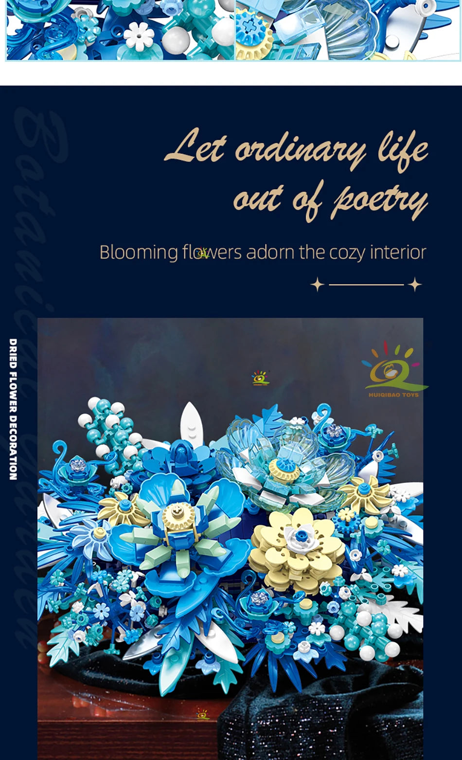 PENDRA Flores Bouquet Floral Building Set