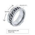 Rings For Men Stylish Jewelry Men Rings Stainless Steel Jewelry No Fade Fashion Men's Ring 8mm Width Gift For Husband Father