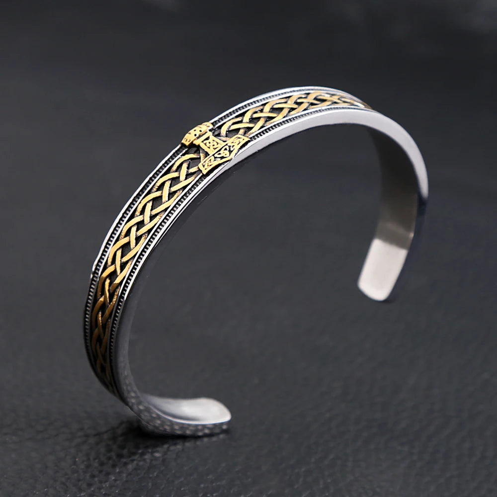 PENDRA Thor Rune Stainless Steel Viking Bracelet