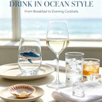 High definition sticker marine life red wine glass, lead-free transparent glass, beer cocktail home decoration water cup