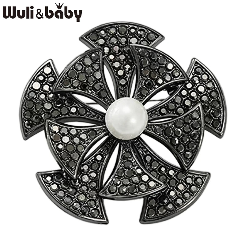 PENDRA Florina Vintage Round Flower Brooch
