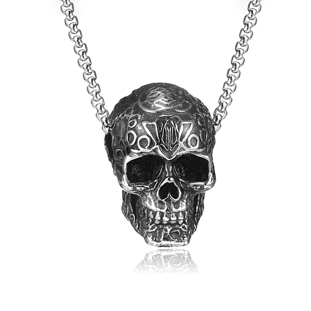 PENDRA Skullpunk Gothic Hip Hop Skull Pendant