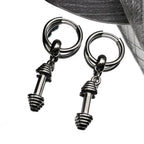 PENDRA Strongman Dumbbell Dangle Earrings