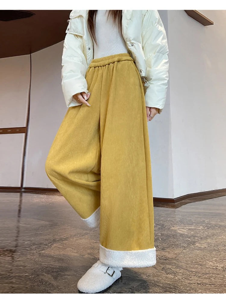 PENDRA Corduroy Splicing Lamb Pants