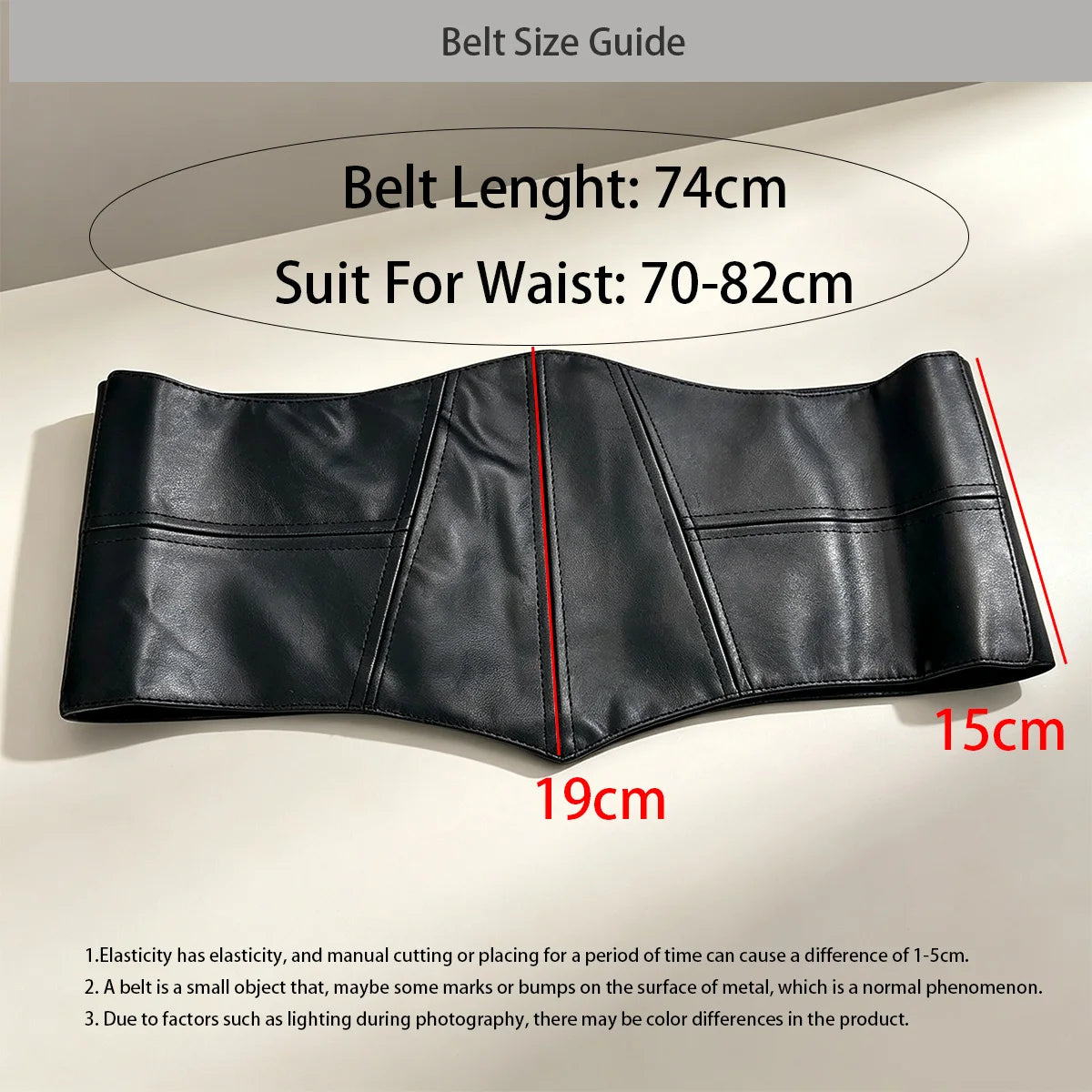 PENDRA Zaraaya Black Gothic Wide Corset Belt