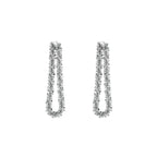 PENDRA Silver Tassel Chain Earrings