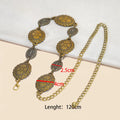 PENDRA Noraina Metal Punk Carved Waist Chain Belt