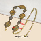 PENDRA Noraina Metal Punk Carved Waist Chain Belt