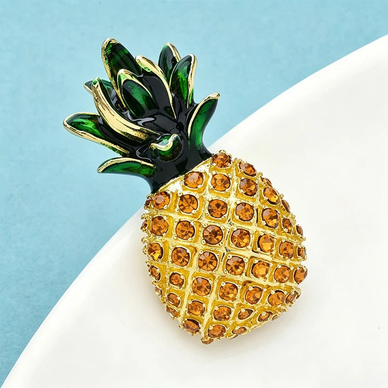 PENDRA Pineapella Sparkling Pineapple Brooch
