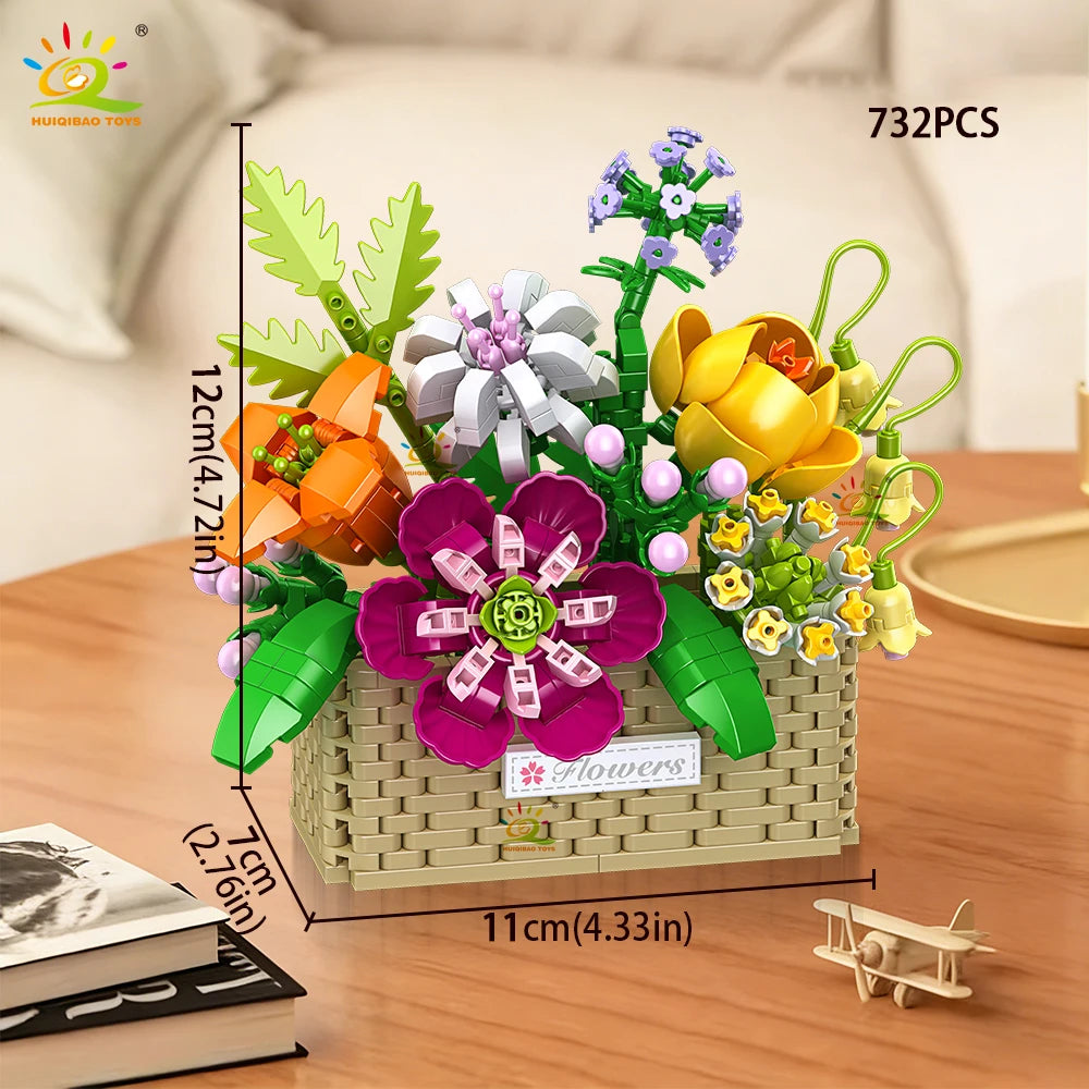 PENDRA Rose Sunflower Micro Building Set