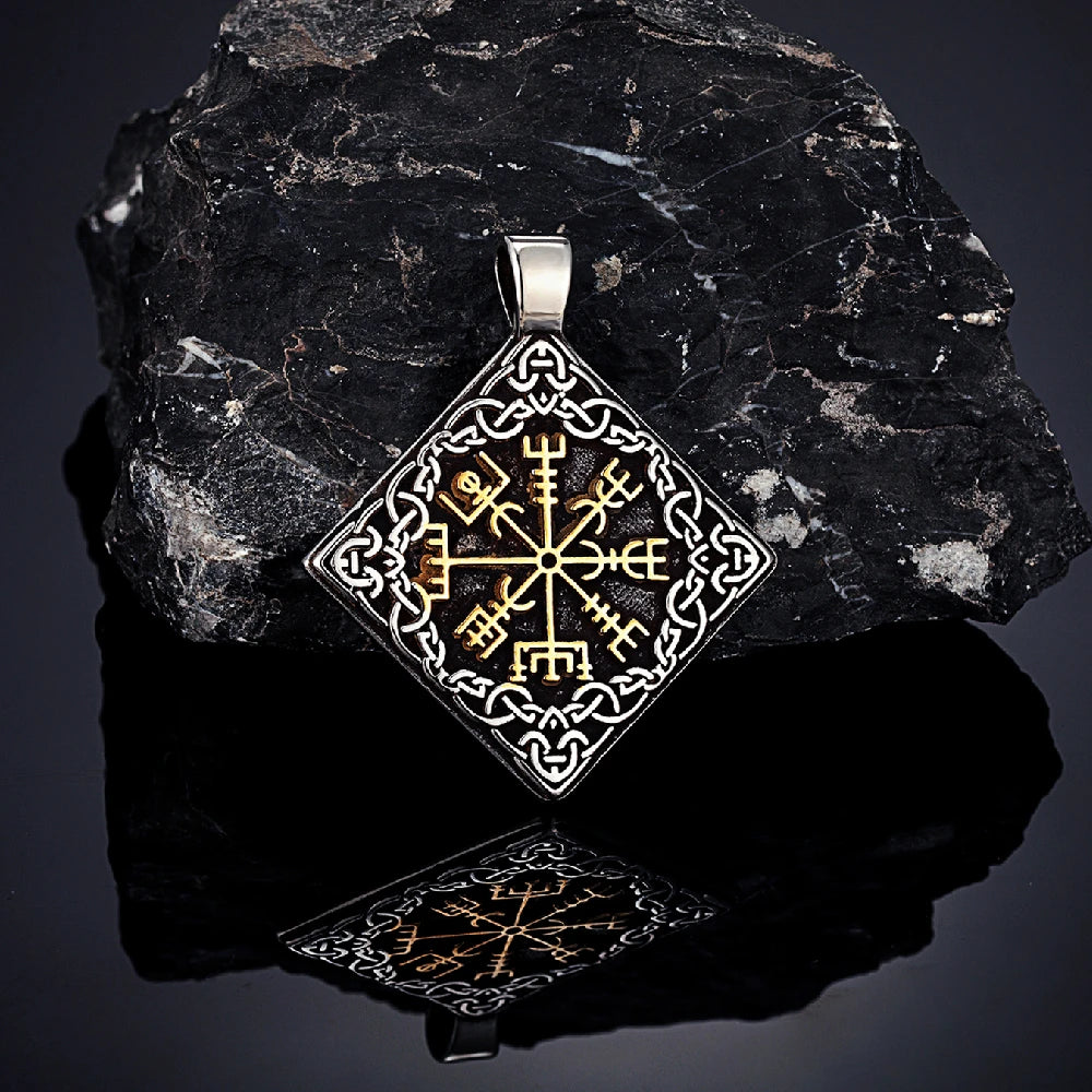 PENDRA Celtic Knot Gold Steel Necklace