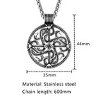 PENDRA Celtic Knot Rune Cross Necklace