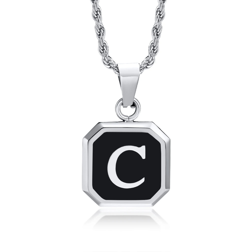 PENDRA Square Twisted Pendant Necklace