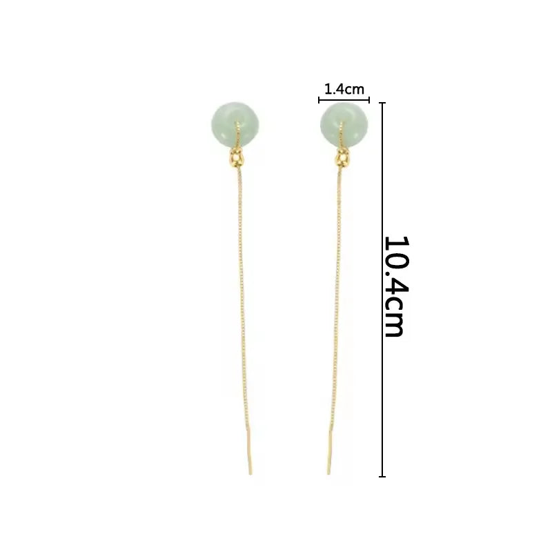 PENDRA Jade Hetian Ear Earrings