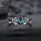 PENDRA Flower Black Ring