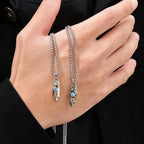 PENDRA Stone Blue Wishing Pendant Necklace