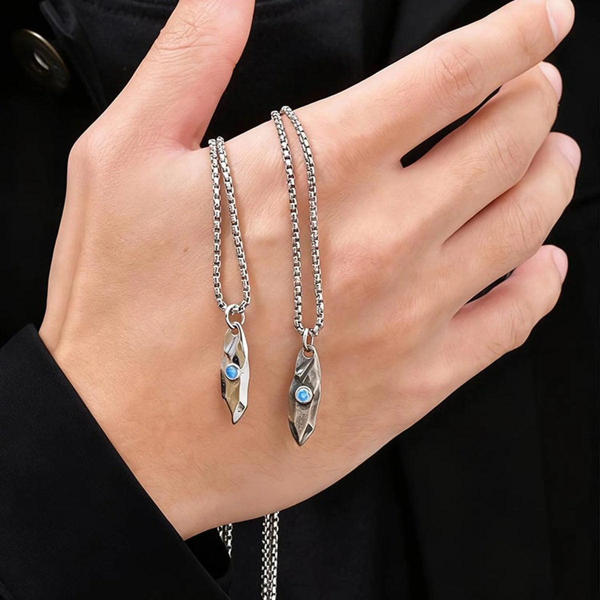PENDRA Stone Blue Wishing Pendant Necklace