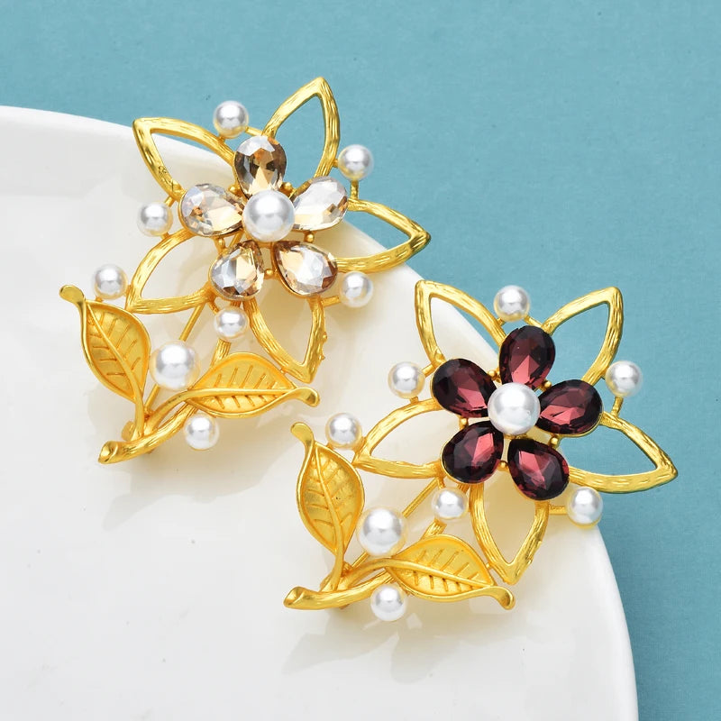 PENDRA Florielle2 Rhinestone Brooch