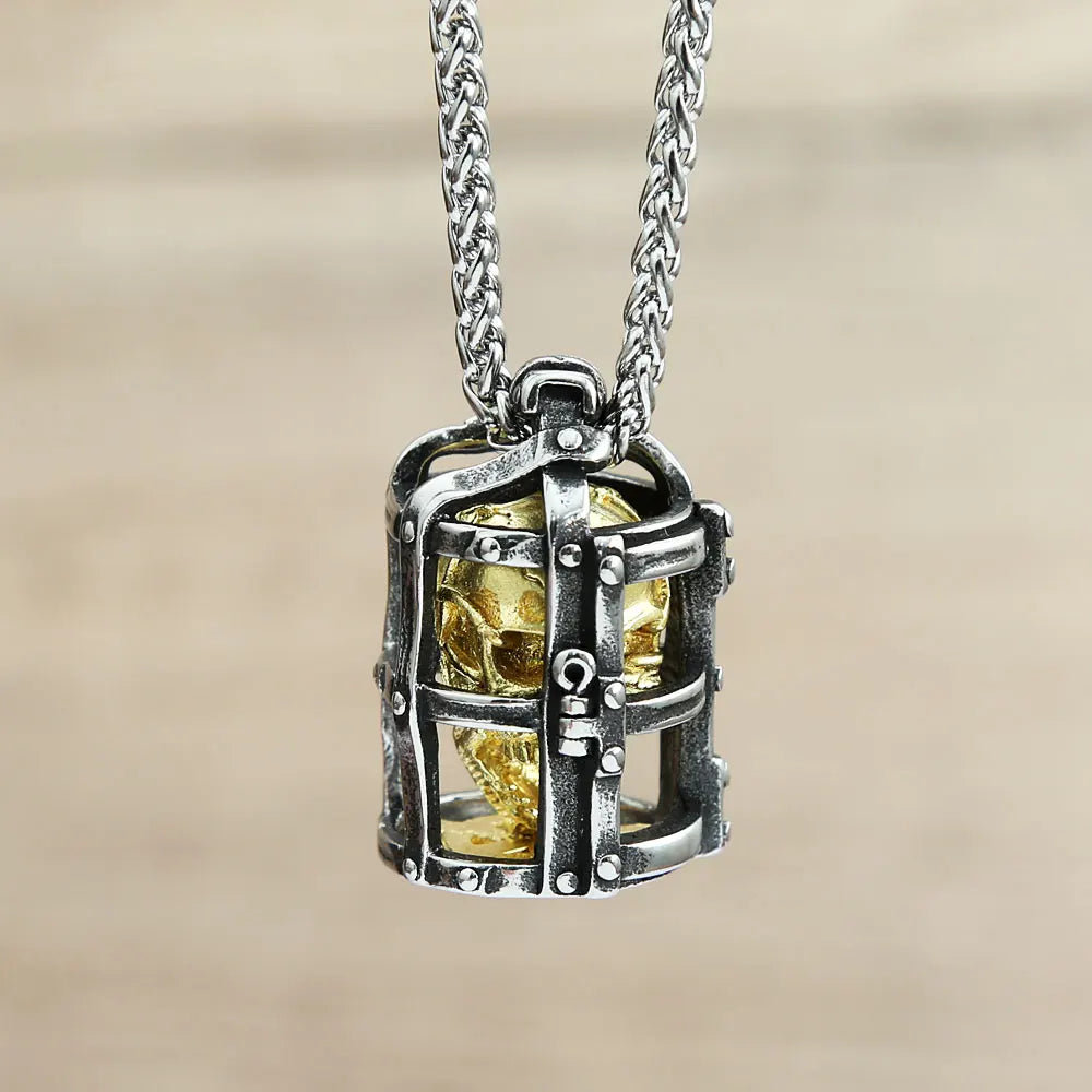 PENDRA Skullcage 316L Stainless Steel Cage Pendant