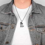 PENDRA Prayer Boyfriend Steel Necklace