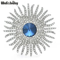 PENDRA Solara Crystal Sun Flower Brooch