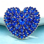 PENDRA Amoura 2-Color Crystal Heart Brooch