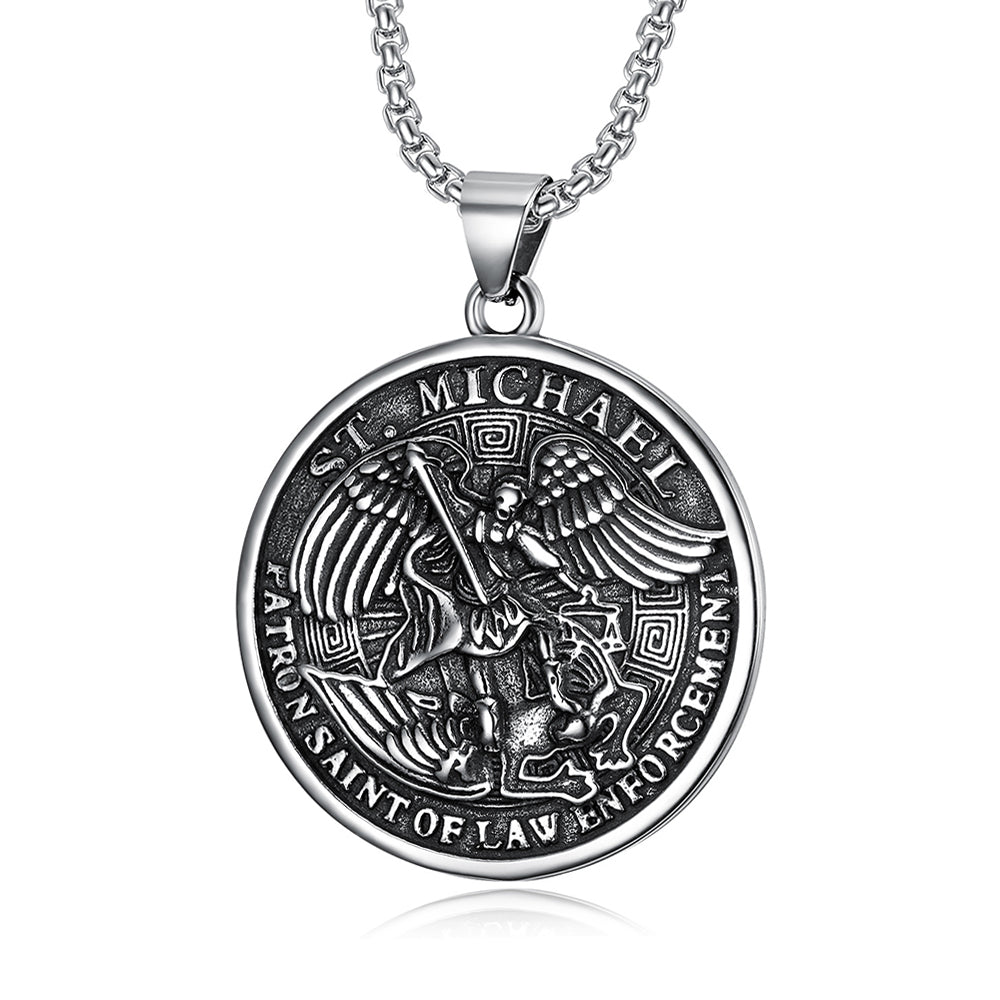 PENDRA Michaelguardian Stainless Steel Archangel Pendant