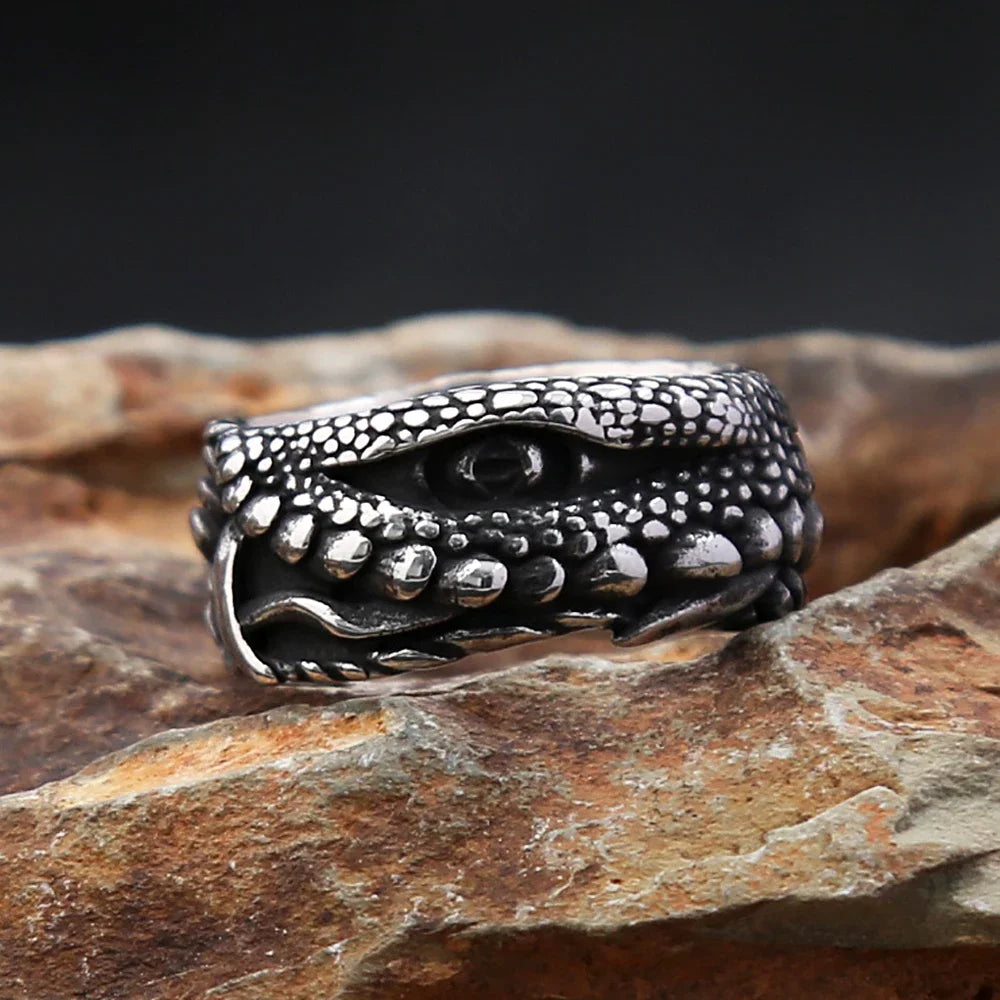 PENDRA DevilsEye Stainless Steel Evil Eye Ring