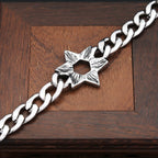 PENDRA Davidstar 316L Stainless Steel Star of David Bracelet