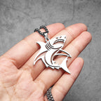 PENDRA Great Shark Sweater Steel Necklace