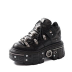 PENDRA Lace Platform Ankle Punk Boots