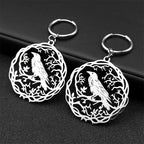 Goth Crow Hoops Ear Rings for Women Stainless Steel Gold Color Hollow Animal Raven Earrings Jewelry Halloween Gift EZZZ955S06