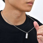 PENDRA Square Crack Pendant Necklace