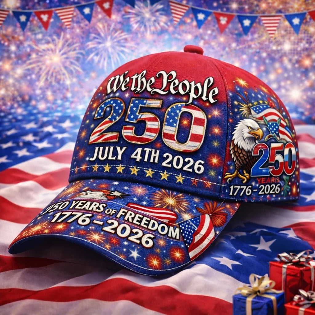 250th Anniversary USA Independence Day Commemorative Baseball Cap - Adjustable Stars & Stripes Liberty Cap Suitable for All Occa