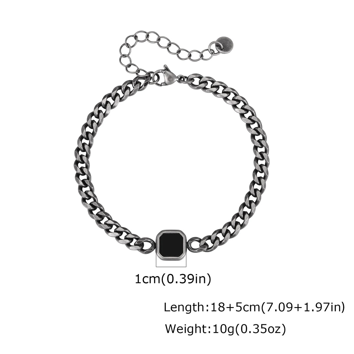 Stylish Men's Chain Bracelet,Hip Hop Stainless Steel Cuban Chain Wristband,Jewelry Gift for Father Son Husband BBF