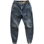 Wholesale 2022 New Hong Kong Style Spliced Ork Clothes Harem Pants Brand Solid Versatile Loose Legged Men Cowboy Baggy Jeans