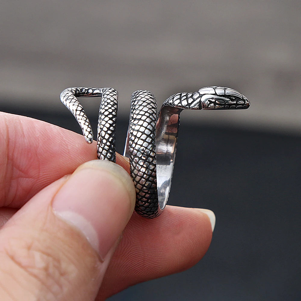 PENDRA Serpenta 316L Stainless Steel Snake Ring
