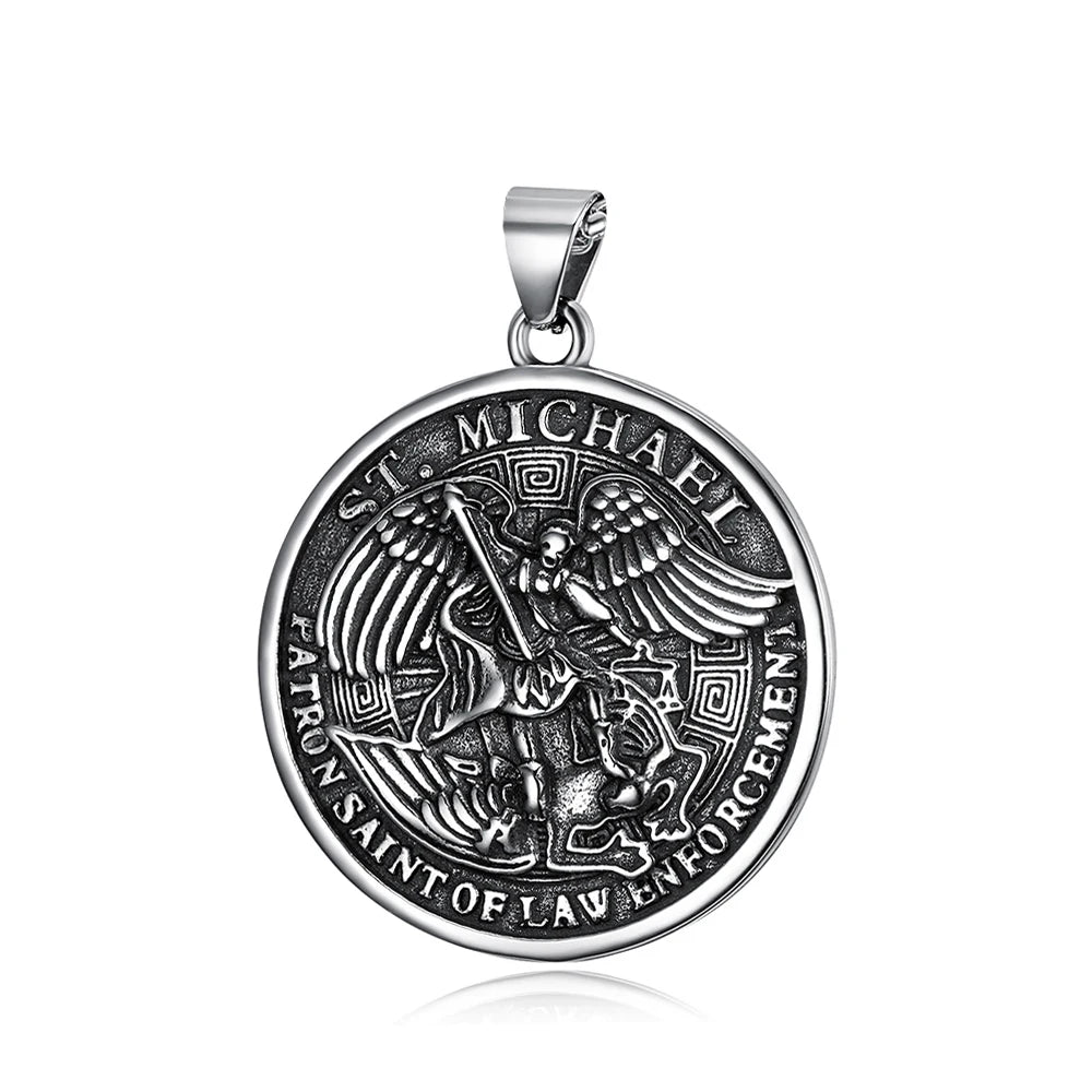 PENDRA Michaelguardian Stainless Steel Archangel Pendant