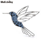 PENDRA Humminggleam 2-Color Rhinestone Hummingbird Brooch
