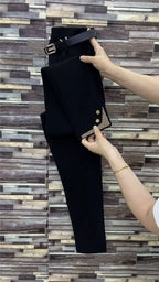 PENDRA Rhinestone Slim Waist Pants