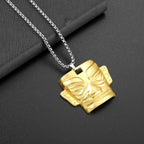 PENDRA Guochao Three-Star Gold Mask Pendant
